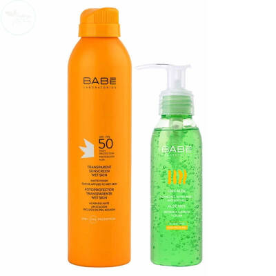Babe Transparent Sunscreen Wet Skin Güneş Koruma SPF 50+ Babe Aloe Jel 90 ml - 1