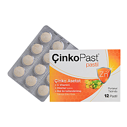ÇinkoPast C Vitamini Ihlamur Bal İçeren Takviye Edici Gıda 12 Pastil - Abdiibrahim