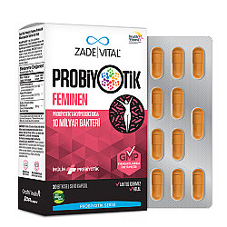 Zade Vital Feminen Probiyotik Takviye Edici Gıda 30 Kapsül - 2