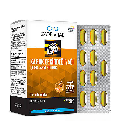 Zade Vital Kabak Çekirdeği Yağı 60 Kapsül - 2