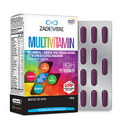 Zade Vital Multivitamin Takviye Edici Gıda 30 Bitkisel Kapsül - 2