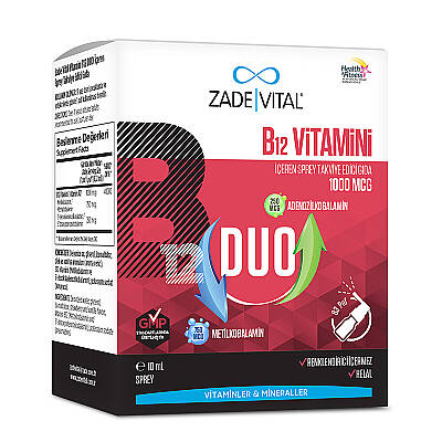 Zade Vital Vitamin B12 Duo 1000 Mcg Sprey 10 ml - 1